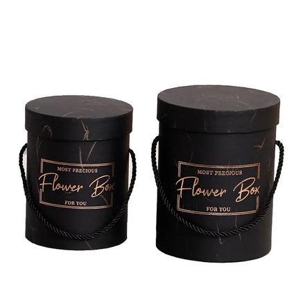 New Arrival Gift Box Portable Two-Piece Set Round Candy Packaging Flower Box for Flower Shop