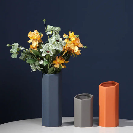 Wholesale Modern Irregular Shape Nordic Style Ceramic Morandi Geometric Art Vase Colorful Matt Modern Geometry Vases