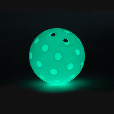 Night Glowing Durable Plastic & TPE 23g 74mm 40 Holes Fluorescent Green/Blue Training Pickleball Balls