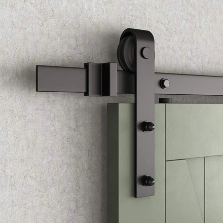 Durable Steel Double Style Hanging Roller Rustic Sliding Barn Door Hardware Accessories for Garage Wooden Door for Building