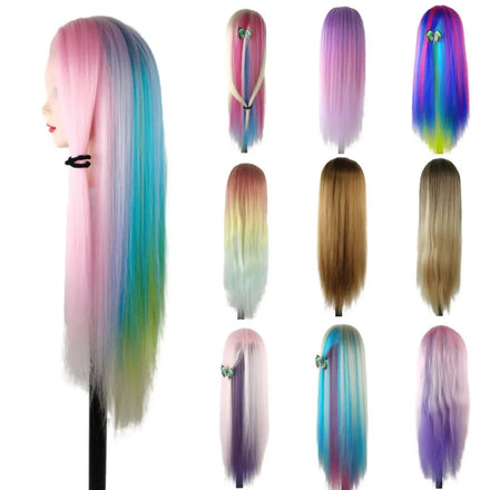 Wholesale 26inch Colorful Makeup Face Mannequin Head Wig Headstand Model Mannequin for Wig Display