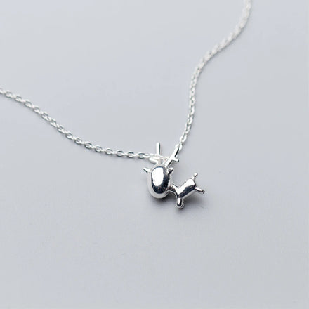 Christmas Necklace Sterling Silver Necklace Pendants For Jewelry Making Cute Elk Pendants for Necklace