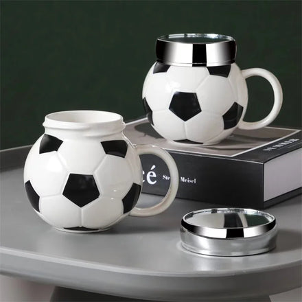 Embossed Stoneware Ceramic Soccer Ball Mugfootball Design Ceramic Coffee Mugs