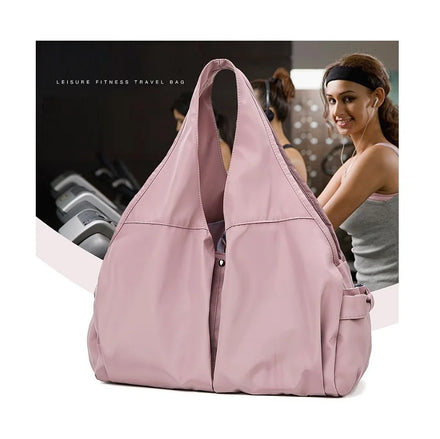 Large Capacity Women's Dry and Wet Separation Sports Fitness Bag Duffle Bag Short Trip Light Swimming Yoga Bag Travel Pouch