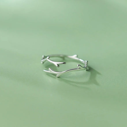 925 Sterling Silver Antler Smart Ring Fresh Branch Adjustable Ring Women Gift Fine Jewelry Rings for Girls Wholesale