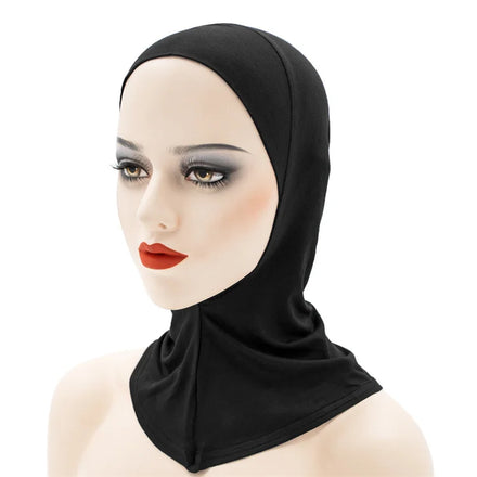 Hot Selling Soft Islamic Underscarf Head Bonnet Hijab Elastic Muslim Women Plain Mercerized Cotton Inner Hat