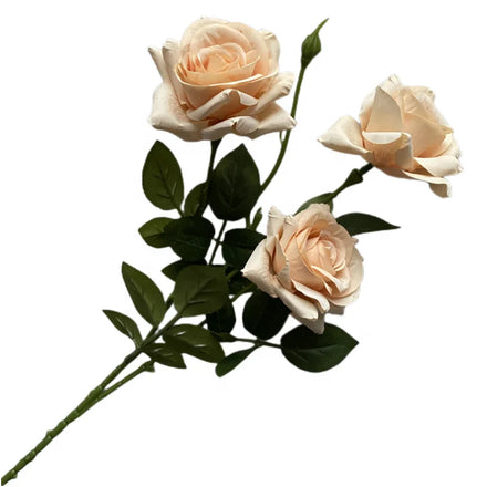 Wholesale 3 Heads Silk Roses Artificial Flowers Rose for Wedding Arch Aisle Decoration