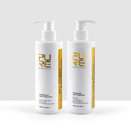 Private Label After Keratin Treatment Daily Use Hair Shampoo and Conditioner Keep Hair Straightening Smoothing Effect