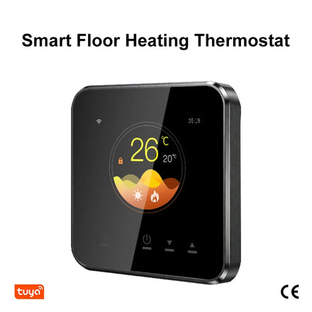 Smart Tuya WiFi 220V Underfloor Heating Thermostat 16A Electric Temperature Controller TFT Color Screen Works Alexa Google Hotel