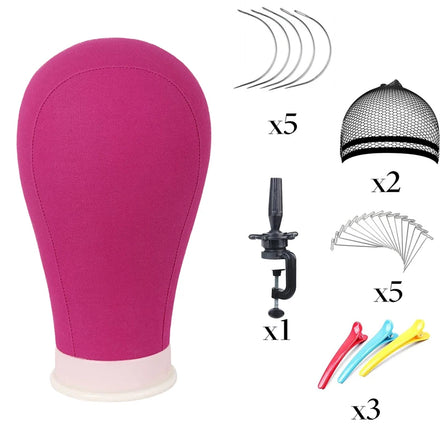 21/22/23/24/25inch White Block Canvas Manikin Head Wigs Mannequin Head Displaying Making Styling Model Manikin Head