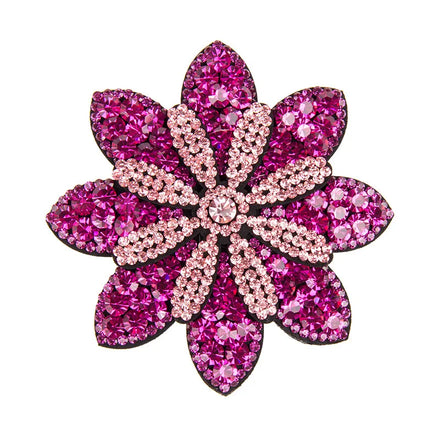 HX-268 Wholesale Luxury Rhinestones Hairpin Fashion Big Flower Hair Clip Bling Crystal Women Banana Clips