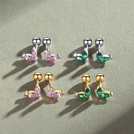 SP Korean Cute Sterling Silver 925 Screw Ball Studs 925 Silver Piercing Earrings