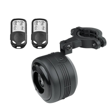 Electric Bike Bell Alarm Horn Waterproof with Remote Controller Anti-Theft Vibration Alarm Bike Horn with USB Rechargeable