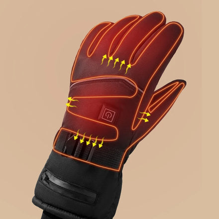 Outdoor Snowboard Motorcycle Cycling Waterproof Heating Rechargeable Battery Winter Electric Heated Ski Gloves