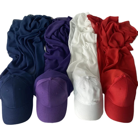 Factory Wholesale Arab Dubai Plain Instant Chiffon Hijab Baseball Hat Cap Sports Bonnet Shawls for Muslim Women