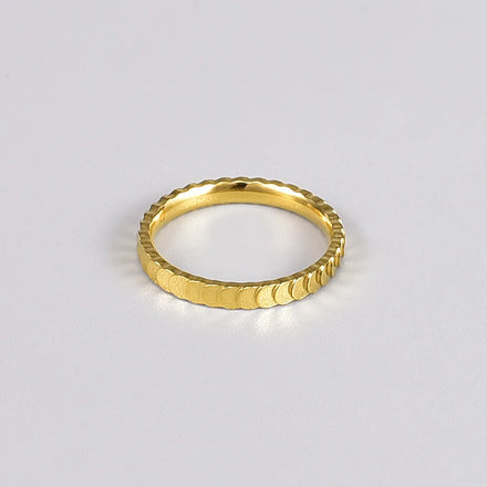 2025 Trendy Stainless Steel Gold-Plated Stacking Rings - Minimalist Plain Design for Women Adjustable Finger Rings