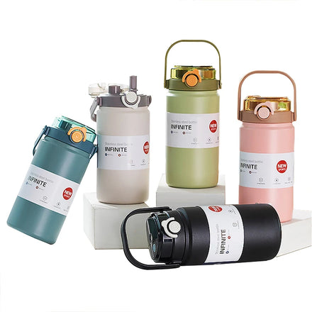 WeVi 1000ml Double Wall Insulated 316 Stainless Steel Eco-Friendly Large Capacity Vacuum Thermos for Gym Hiking Camping Travel