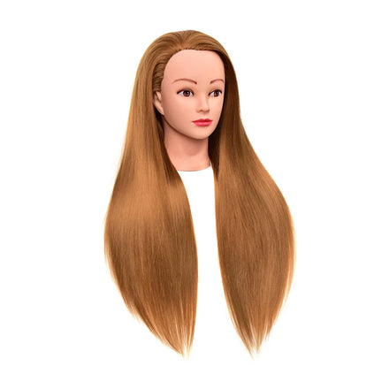 Factory Outlet Cosmetology Salon Practice Hairdresser Training Straight Synthetic Hair Modeling Mannequin Head
