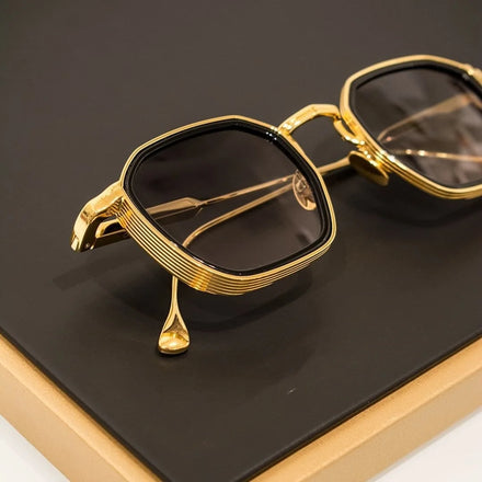 LMA 3406 High Quality Oversized Square Man Luxury Designer Women Brand Anti-Reflection Lens UV400 Custom Shades Gold Sunglasses