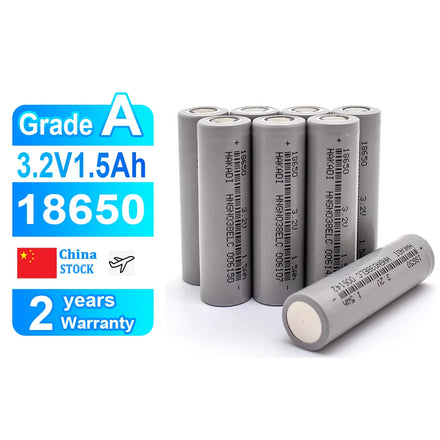 CHINA Factory Directly Supply 18650 3.2V 1500mAh Cylindrical Cell LiFePO4 Battery Cell for Power Bank Microphone Headlight