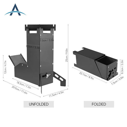Foldable Stainless Steel Outdoor Barbecue Stove Portable Camping Wood Fire Stove