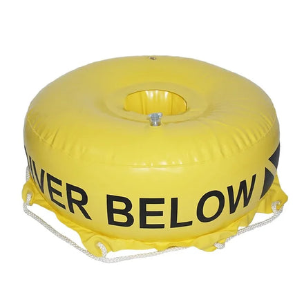 Yellow PVC Inflatable Surface Marker Buoy Freediving Buoy Float for Underwater Training Swimming