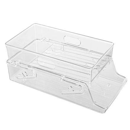 Kitchen Transparent Acrylic Storage Organizer Stackable Refrigerator Organizer Storage Box Bins Fridge Drink Soda Can Dispenser