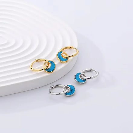Wholesale Custom Fashion Hot Sale 925 Sterling Silver Abalone Shell 18k Gold Plated Pendant Women Earrings Jewelry
