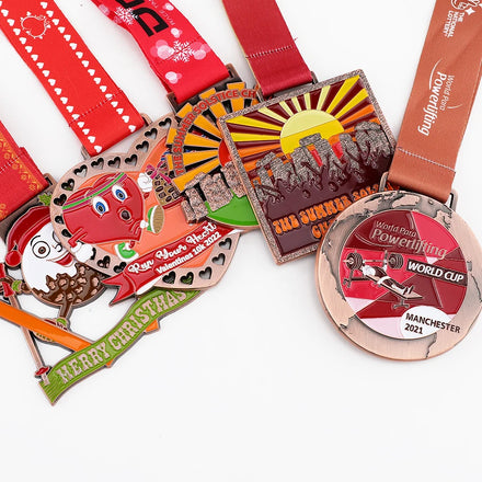 Custom Gold Metal 3D Casting Digital Printing Sports Medals for Soccer Marathon Events-Bespoke Award Medals