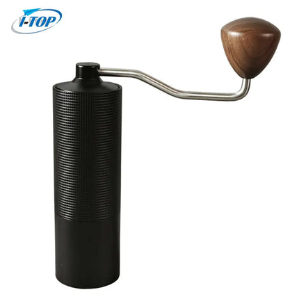 All Metal Body Double Bearing Internal Adjustable Setting Portable Manual Coffee Grinder CNC SS Tapered Burrs Coffee Grinder
