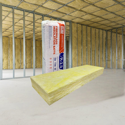 UET 580mm Residential Building Insulation Fiberglass Wool Batts for Ceiling and Wall R2.0
