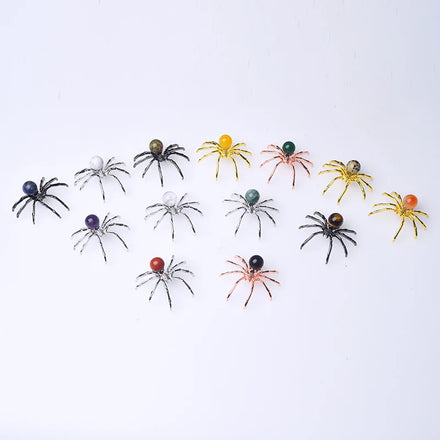 Wholesale Natural Crystal DIY Spider Gemstone Carving for Decoration and Gifts Handmade Crystal Crafts