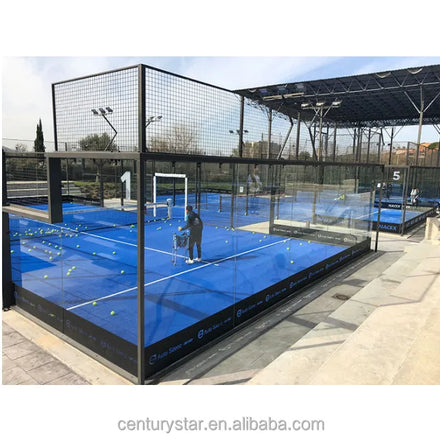 Century Star Custom Logo 12mm Tempered Glass 1 V 1 Padel Court Panoramic Padel Court