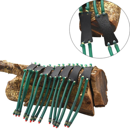 Professional Outdoor Hunting and Shooting Slingshot with 2-Layer Thickened Rubber Bands Powerful and Durable Elastic Band