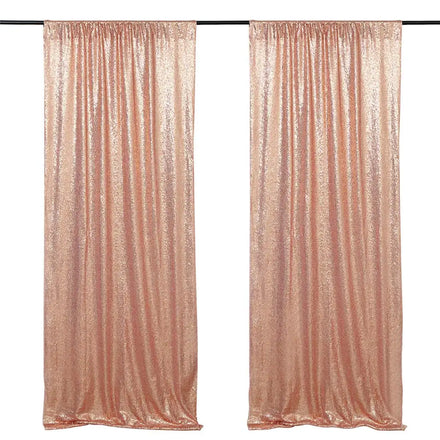 Customized Color Gold Sequin Backdrop Curtains for Wedding Events-2FTx8FT Size