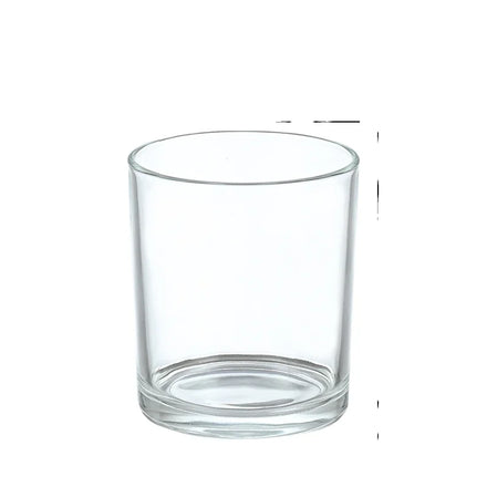 10oz Frosted Clear Glass Candle Jar with Luxury Colored Lid Empty Vessel for Bulk Christmas Candle Making
