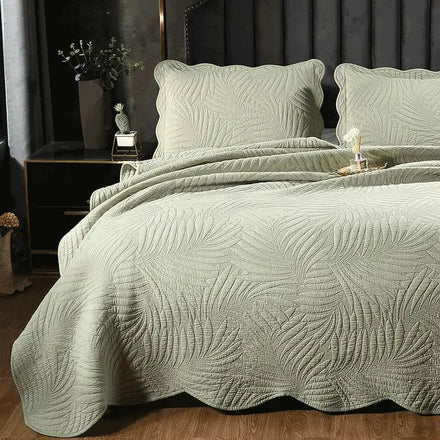Western Style 100% Cotton Knitted Embroidered Solid 300tc Quilt Bedding Set Customized Color Grade a