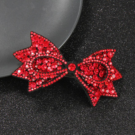 HX-273 Girls Hair Accessories Full Diamonds Bow Shape Pin Hairgrips Fashion Crystal Hair Clips