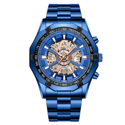 OEM Accept BINBOND High Quality Men's Quartz Watch Stainless Steel Luminous Calendar Quartz Watch Relogio Masculino