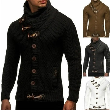Winter Cardigan Men Jackets Thick Cardigan Coats Mens Brand Clothing Knitted Sweatercoat Button Coat Male Sweater Top