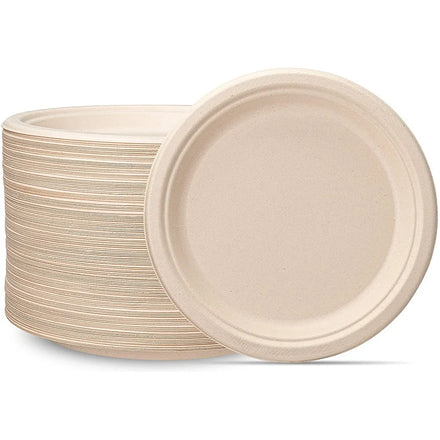 Disposable Biodegradable Plates Sugarcane Bagasse Paper Pulp Mould Plates