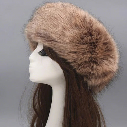 Winter Outdoor Ear Warmer Ski Hat Headband Women Girl Winter Fluffy Faux Fur Headband for Women