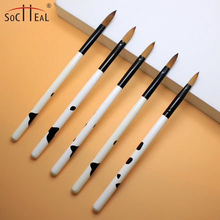 Hot Sale Luxury Wood Handle 100% Kolinsky Acrylic Nail Brush Size 2 to Size 24 for Acrylic Application