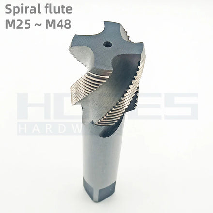 HSS6542 Helical Spiral Flute Thread Taps M25 M26 M27 M28 M30 M32 M33 M36 M39 M42 M45 M48 DIN ISO Screw Tools