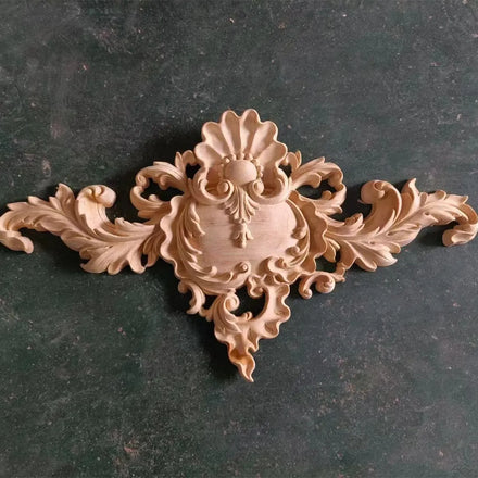 Home Interior Designed Wooden Decor Solid Wood Onlays and Appliques 3D for Wall and Furnitures