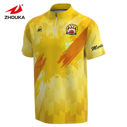 ZHOUKA Sublimated Bowling T-shirts Men Custom