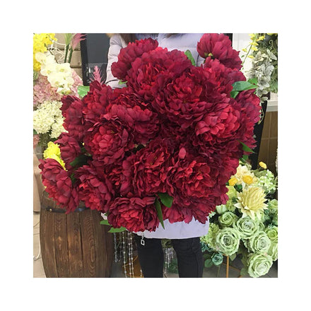 Flower Centerpieces Artificial French Style Five Headed Super Large Artificial Flowers Peony