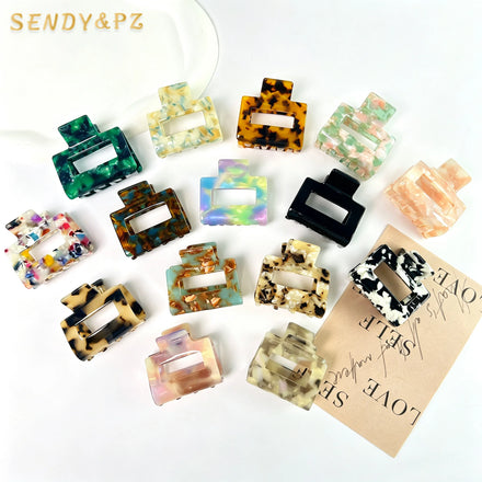 IT150-5 Hot Sale Korean Fashion Simplicity Hair Accessories 5cm Small Acetate Hair Clips for Women Girls Acetate Hair Claws