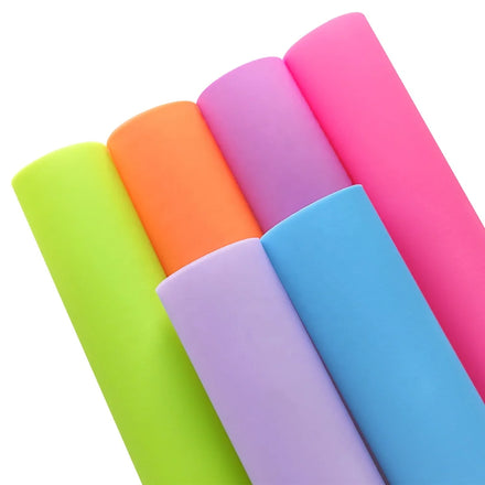 Pastel Frosted Matte Soft PVC Faux Leather Stretch Film for Crafting Bags Hairbows Handbags Stickers