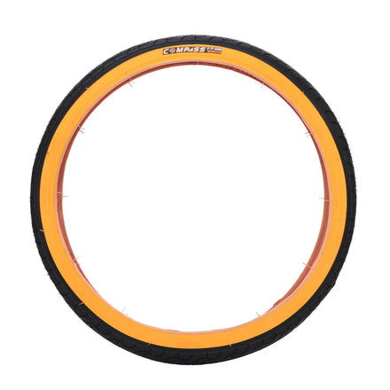 Durable 20 Inch BMX Yellow Edge Bicycle Tire 349 406 451 Retro Tires Folding Made of Rubber